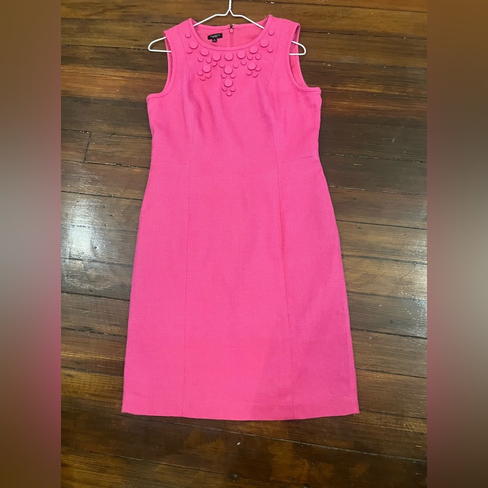 Talbots Vibrant Pink Sleeveless Midi Dress